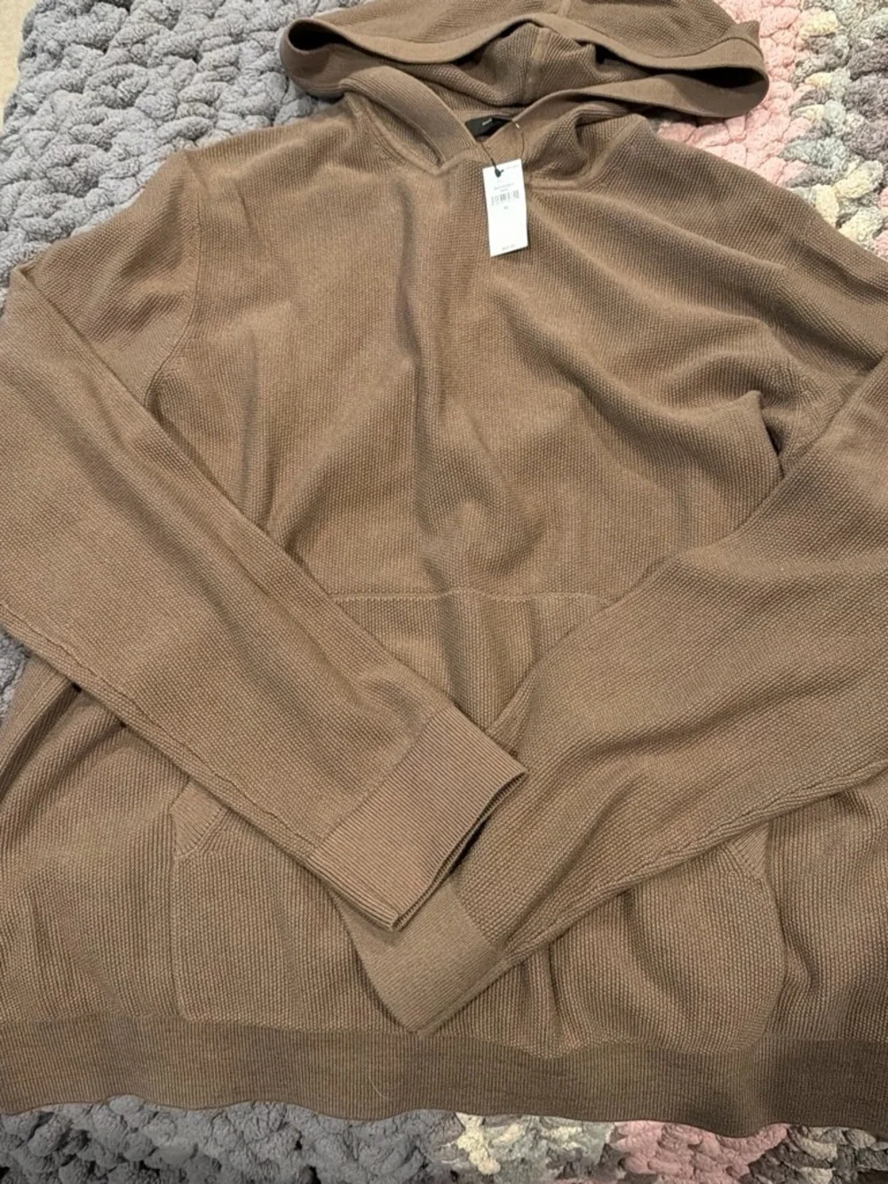 NWT Banana Republic Men's Crewneck Hoodie Sweater in Brown